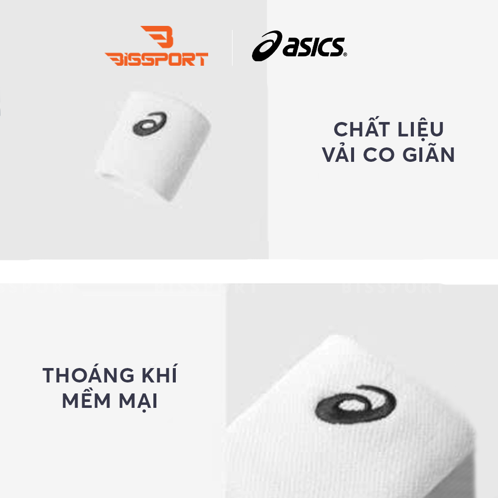 Băng Cổ Tay Thể Thao ASICS Chính Hãng - Thấm Mồ Hôi Hiệu Quả - Co Giãn Tốt - Giữ Tay Khô - Bền Bỉ - Màu Sắc Đa Dạng